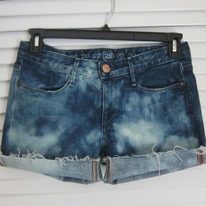 Y2K Vintage Earnest Sewn Jeans Custom DIY Cut Off Bleach Dye sz 28